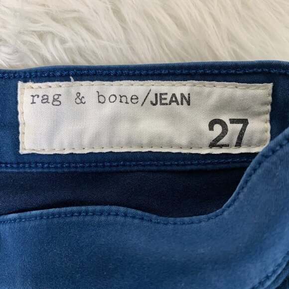 Rag & Bone Skinny Jeans Size 27 Blue 5-Pocket Zipper Button Closure - Picture 4 of 9